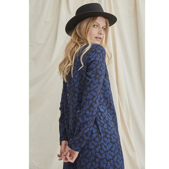 NEW Elizabeth & James Traditional Button Back Maxi Dress Size Medium Boho Artsy - Picture 1 of 11